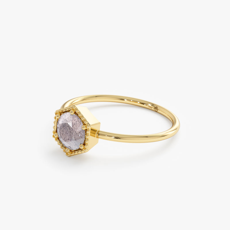 ethically sourced natural gemstone engagement band