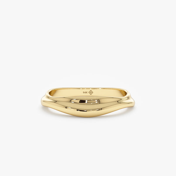 Unique Plain Gold Ring, Joanne