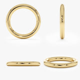 3 mm dainty solid gold ring jewellery