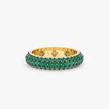 Emerald Paved Dome Ring, Gem