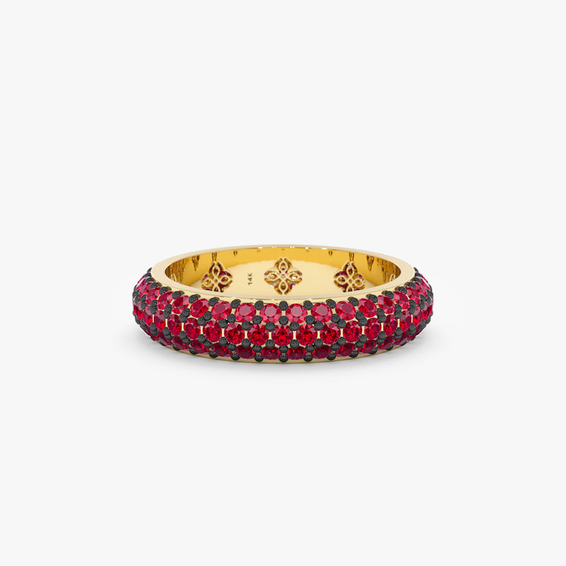 Ruby Cluster Dome Ring, Gem