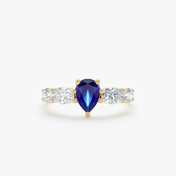 Blue Sapphire Engagement Ring