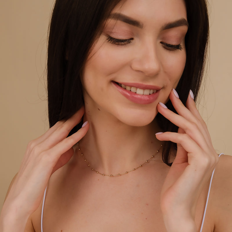 handcrafted in 14k gold dainty choker