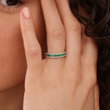 may birthstone emerald wedding band