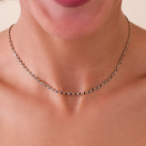 Black Diamond Tennis Necklace