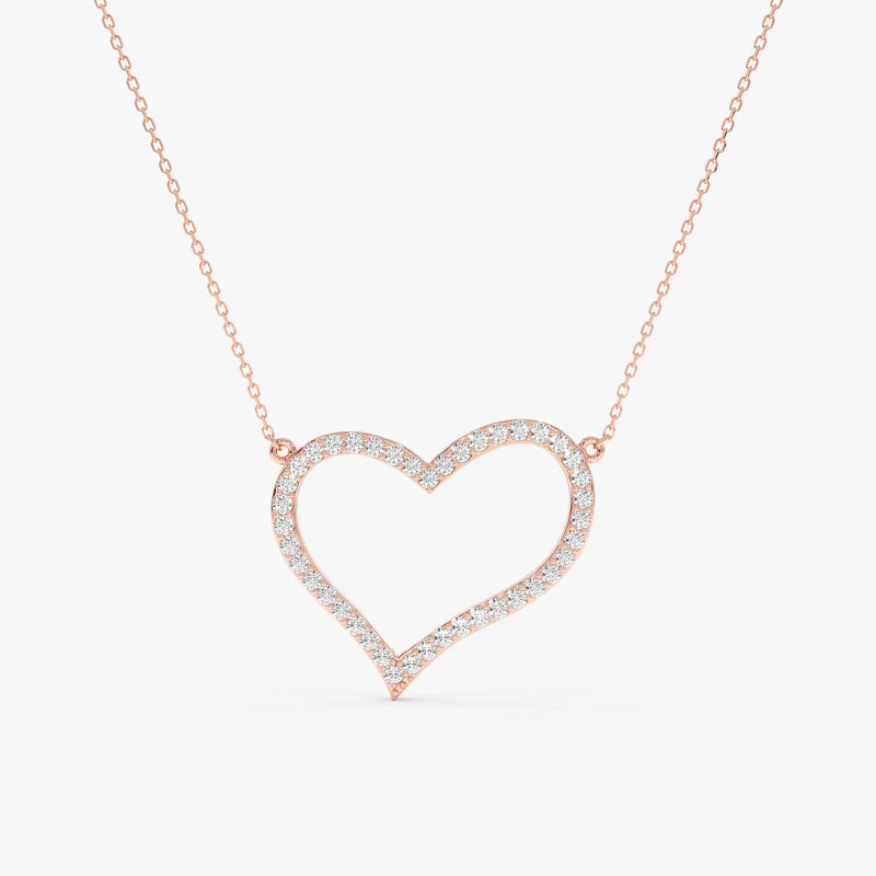 Dainty Open Heart Necklace, Norma