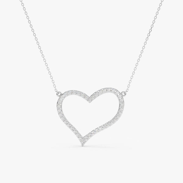 Dainty Open Heart Necklace, Norma