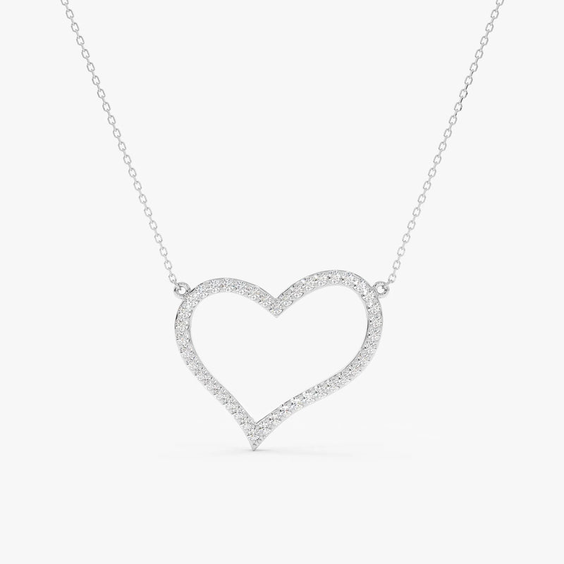 Dainty Open Heart Necklace, Norma