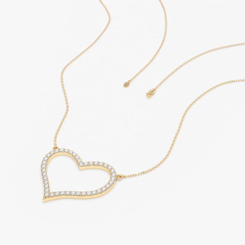 Dainty Open Heart Necklace, Norma