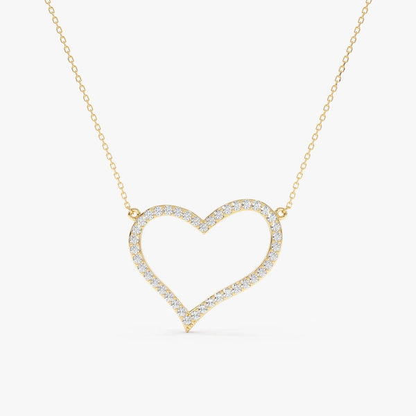 Dainty Open Heart Necklace, Norma