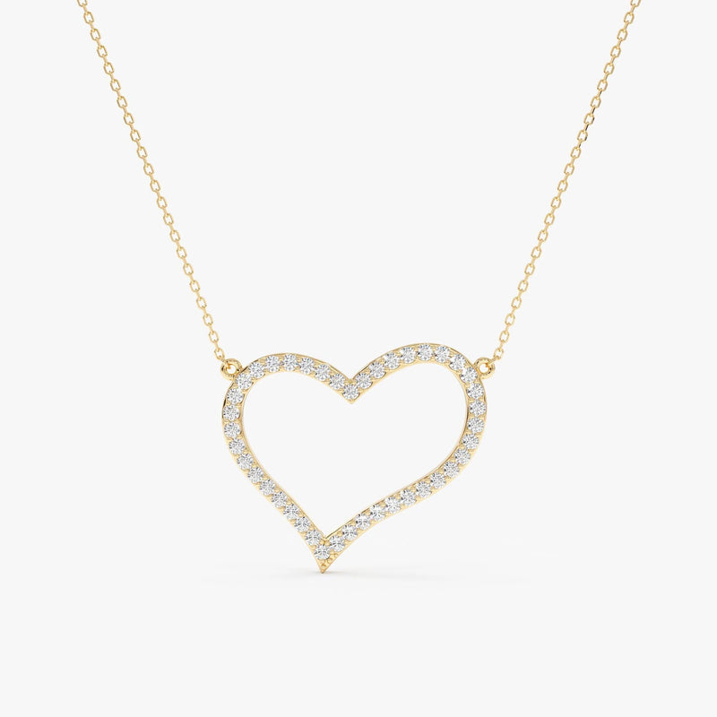 Dainty Open Heart Necklace, Norma