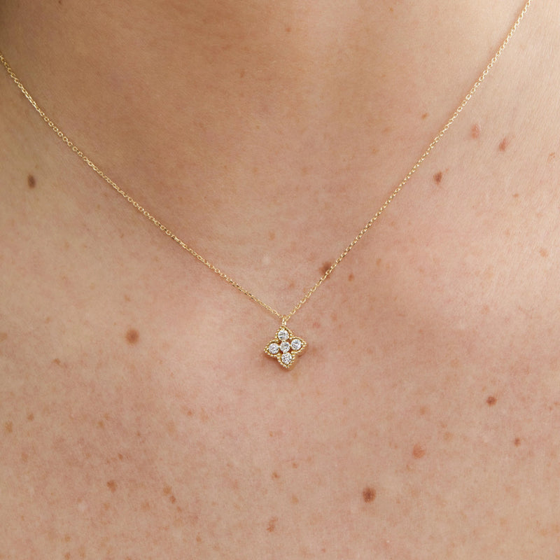 Dainty Diamond Clover Necklace, Giuliana