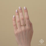 white diamond dainty solid gold ring