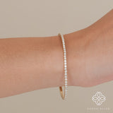 ethically sourced handmade natural diamond eternity bangle