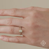 round and oval diamonds, 14k or 18k gold ring for her