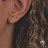 Baguette Accent Diamond Studs, Whitney