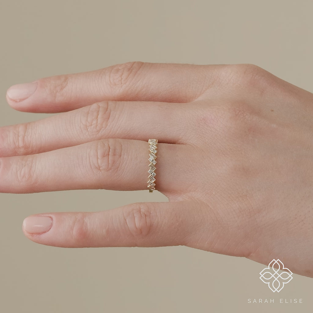 natural clear diamond rings from sarah elise jewelry