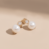 Akoya Pearl Diamond Stud Earrings, Panni