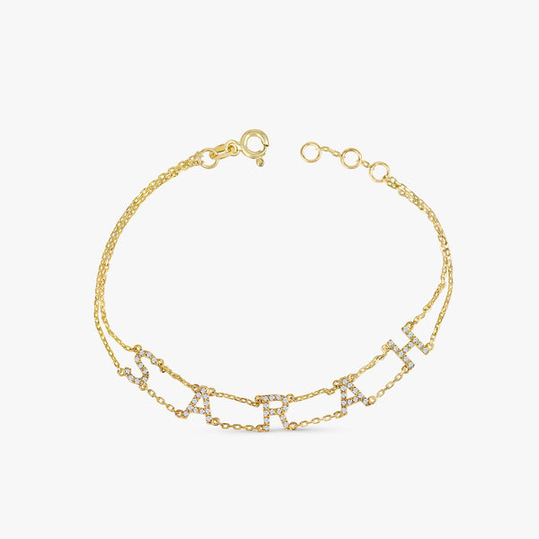 Double Thickness Gold-Plated Personalised Dove Bracelet, Jewish Jewelry |  Judaica WebStore