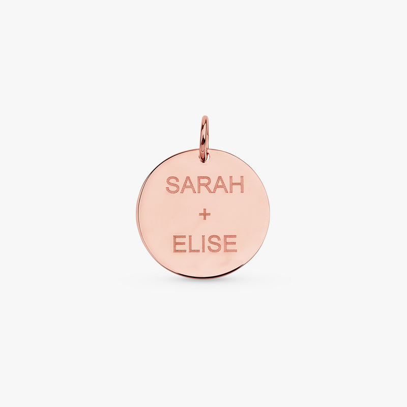 Rose Gold Customizable Disc Charm