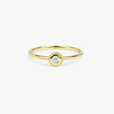 Dainty Gold White Sapphire Ring