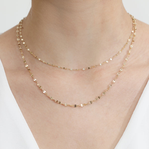 Solid Gold Layer Necklace