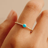 Dainty Simplistic Turquoise Ring