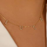 Diamond custom Name Necklace