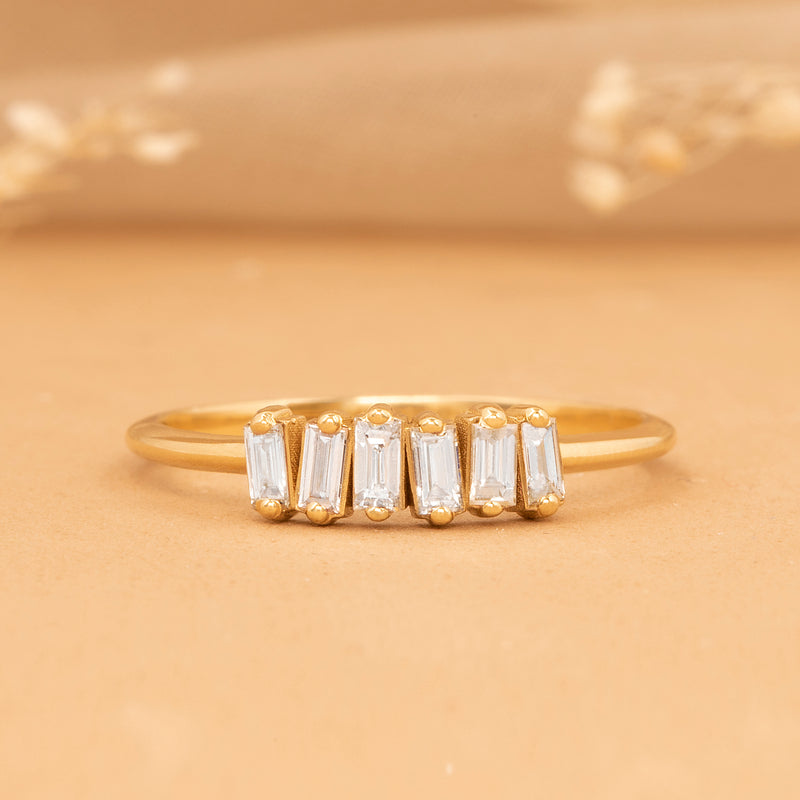 Petite Minimalist 6 Baguette Ring