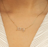 Diamond name necklace