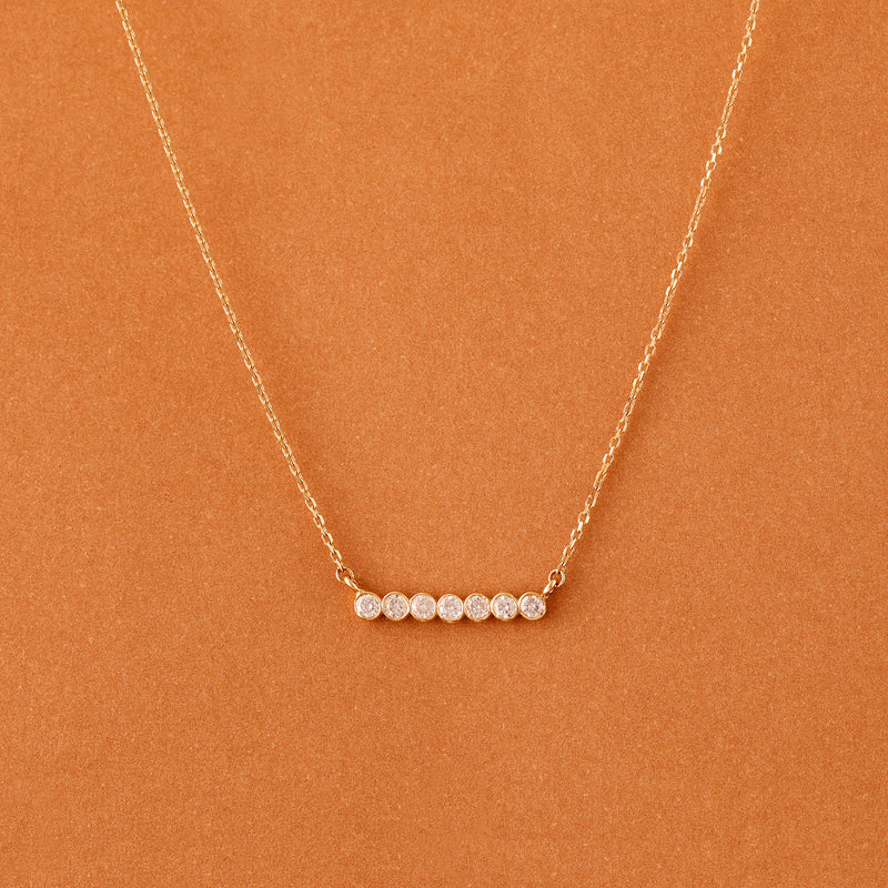 Diamond Bezel Bar Necklace