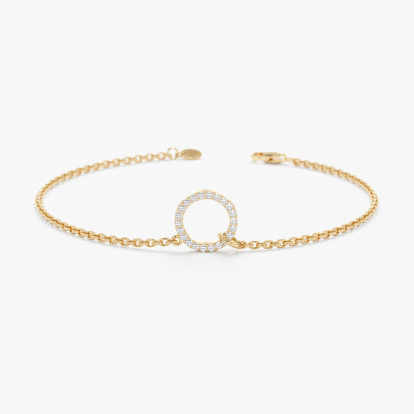 Pave Diamond Circle Bracelet