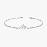 White Gold Diamond Initial Bracelet