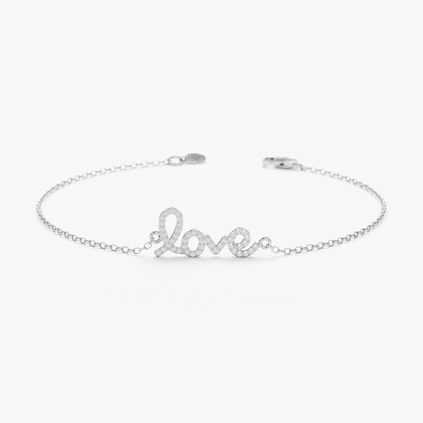 White Gold Diamond Love Bracelet