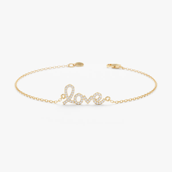 Gold Diamond Love Bracelet