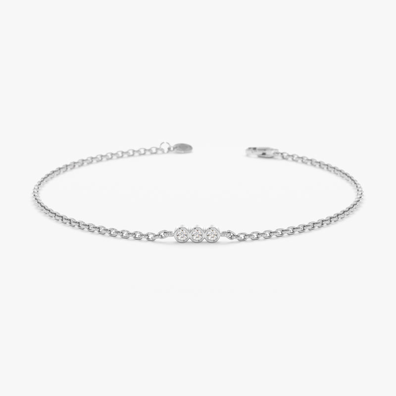 Handmade White Gold Diamond Bracelet