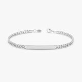 White Gold Cuban Chain Name Bracelet