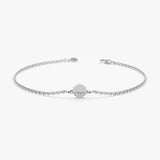 White Gold Diamond Saturn Bracelet