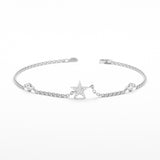 White Gold Diamond Star Bracelet 