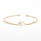 Solid Gold Diamond Star Bracelet