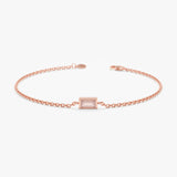 rose gold rose quartz bracelet