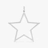 White Gold Large Diamond Star Charm