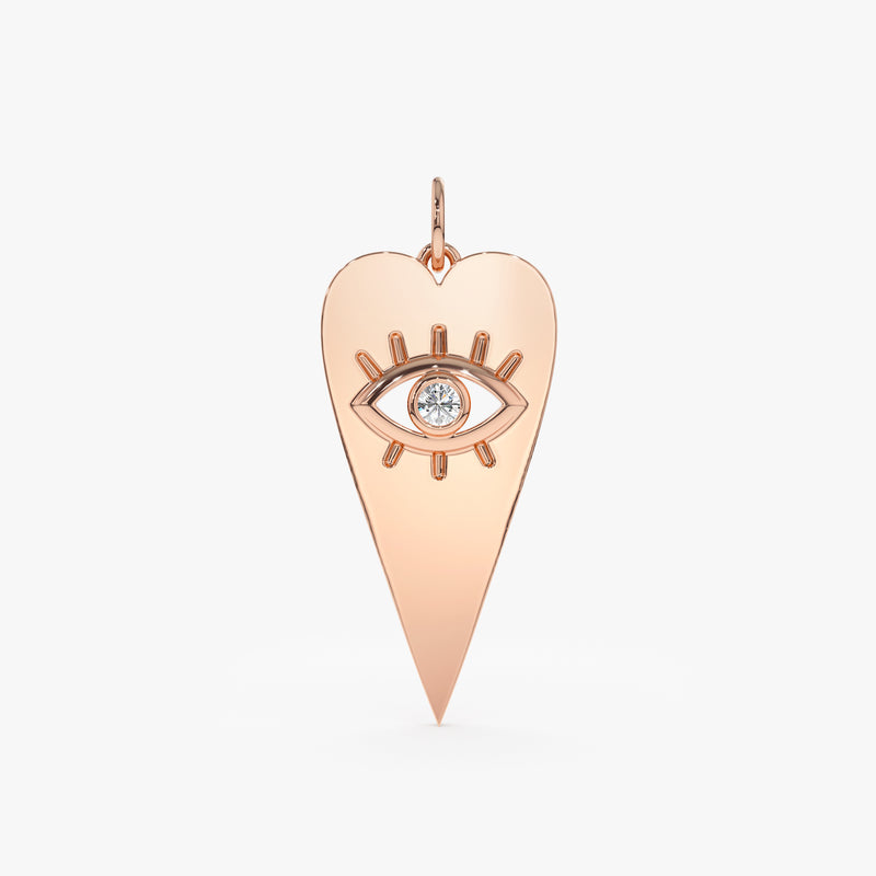 Rose  Gold Large Evil Eye Charm