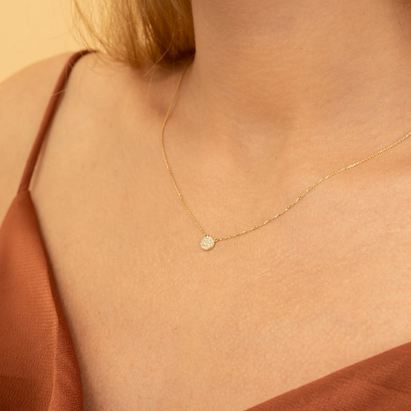 Minimalist Pave Necklace