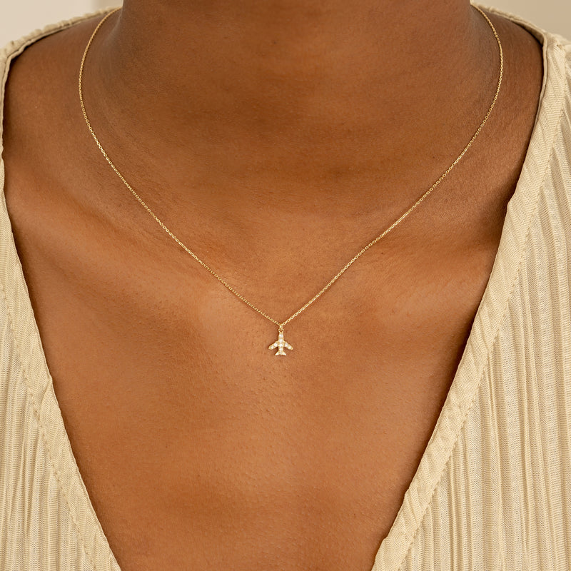 Diamond Plane Necklace