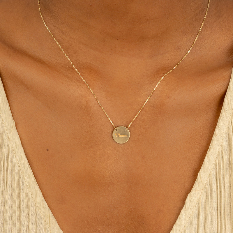 Handmade Solid Gold Plate Pendant