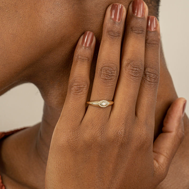 Natural Diamond Lucky Eye Ring