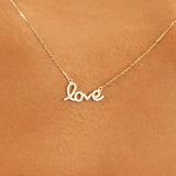 Cursive Love Necklace