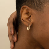 Handmade Diamond Gold Hoop earrings 