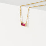 Ruby July Birthstone pendant necklace